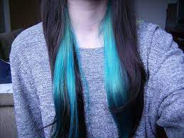 Dark Brown With Blue Under Layers For Something A Little More Subtle Turquoise Hair Hair Hair Styles