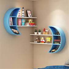 Try wood wall shelves to help you save on your floor space. Hht Creative Moon Wall Mounted Rack Wooden Board Storage Shelf Living Room Children S Room Decorations Shelves Bookshelf Decorative Shelves Aliexpress