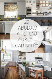 White kitchens remain among the most popular styles seen in homes. 20 Fabulous Kitchens Featuring Grey Kitchen Cabinets The Happy Housie