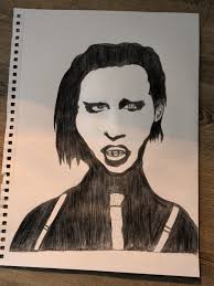 Drawn by my 14 year old daughter 🖤🤘🖤