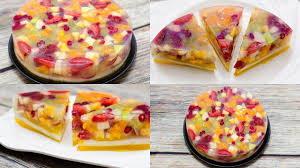 Agar Jelly Fruit Cake L Agar Agar Fruit Cake Fruit Cake Design Fruit Jelly Fruit Birthday Cake