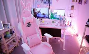 Gaming chairs are optimized for the. Pink Gaming Chair High Back Ergonomic Racing Office Desk Computer Chairs Lumbar Support Rabbit Ears Gaming Room Setup Gaming Chair Room Setup