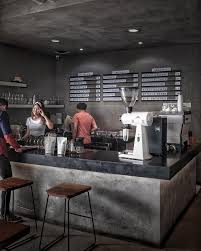 Port Five Six Jakarta Love Die Art Und Weise Dieser Coffeeshop Ist Grau Durch Schiefer Die In 2020 Coffee Shop Decor Modern Coffee Shop Coffee Shop Interior Design