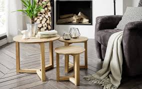 Der wohl beliebteste ort für einen beistelltisch ist das wohnzimmer. Mca Faye 3er Set Couchtisch Wohnzimmer Beistelltisch Eiche Rund Baidani Shop