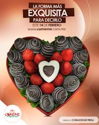 Imagenes para el 14 de febrero. Corazon De Fresa Es El Arreglo Ideal Para Este 14 De Febrero Chocolate Covered Strawberries Chocolate Dipped Fruit Edible Fruit Arrangements