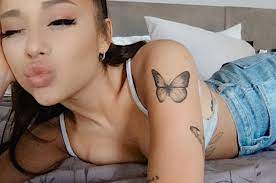 Ariana Shows Off Butterfly Tattoos Lipstick Alley