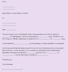 Sample Leave Letter Format Official Letter Format Official Letter Letter Sample