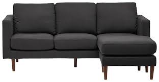 Amazon Com Rivet Revolve Modern Upholstered Sofa With Reversible Sectional Chaise 80 W Grey Weave Cheap Living Room Sets Living Room Sets Sectional Chaise