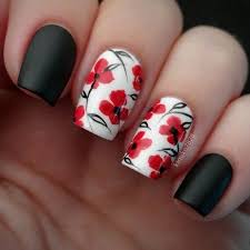Black And White Nail Art Design Easy 44 Lovely Flower Nail Art Design Ecstasycoffee Flower Nail Art Floral Nails Nail Designs