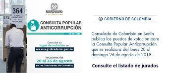 Midatacredito es un servicio por suscripción que permite consultar su historia de crédito, mejorar su perfil de crédito si está reportado en datacredito, prepararse para solicitar un crédito y protegerse contra el fraude por robo de identidad. Consulado De Colombia En Berlin Publica Los Puestos De Votacion Para La Consulta Popular Anticorrupcion Que Se Realizara Del Lunes 20 Al Domingo 26 De Agosto De 2018 Consulado De Colombia En Berlin
