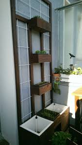 Vertikaler Garten Fur Meinen Balkon Gebaut Aus Terrassendielen Douglasie Rahmenholzern Und Spalieren A Terrassendielen Terrassendielen Douglasie Douglasie