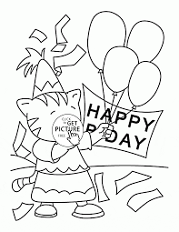 Birthday Card Coloring Page Cat Happy Birthday Card For Kids Coloring Page For Kids Holiday Coloring Pages Printables Fre Happy Birthday Coloring Pages Birthday Coloring Pages Coloring Pages
