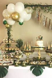 Jungle Baby Shower Baby Shower Party Ideas Photo 1 Of 32 In 2021 Baby Shower Party Decorations Baby Shower Party Planning Boy Baby Shower Printables