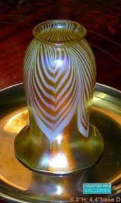 Steuben Gold Aurene Shade Pulled Feather Corning Museum Of Glass Steuben Glass Glass Art