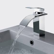 Waterfall bathroom sink faucet hot cold water polished chrome lavatory sink tap. Single Handle Bathroom Faucet Chrome One Hole Waterfall Bathtub Faucet Brass Contemporary Bathroom Sink Faucet Contain With Cold And Hot Water 5109638 2021 56 24