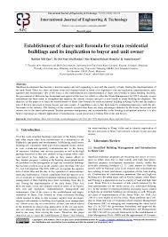 Read reviews from world's largest community for readers. Pdf Establishment Of Share Unit Formula For Strata Residential Buildings And Its Implication To Buyer And Unit Owner Lee Stanley Academia Edu