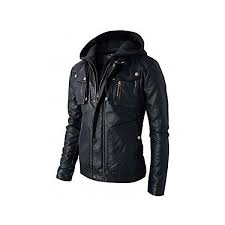 Superior Leather Garments Mens Slim Fit Hooded Biker Leather Jacket 110 Liked On Polyvore Featuring Men Jackets Men Fashion Leather Hoodie Leather Jacket