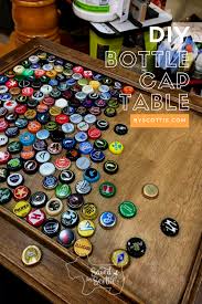 Diy Bottle Cap Table In 2020 Bottle Cap Table Diy Bottle Bottle Cap