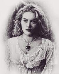 Dale Mccarthy On Instagram Ocean Of Secrets Rose Is Overwhelmed Upon Receiving The Necklace From Ca Titanic Drawing Portrait Drawing Titanic Movie