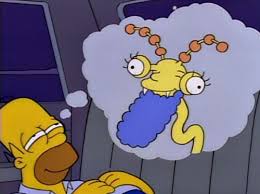 A Lot Of Blue Hair Heheh What A Freak The Simpsons Simpson Tv Simpson