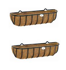 Enjoy the best designs for 2021 and discover your favorites! Ruddings Wood Set Of 2 X 76cm 30 Window Boxes Metal Rectangular Flower Trough Wall Mounted Containers Outdoor Wall Garden Basket Planters Includes Coco Liners Buy Online In Isle Of