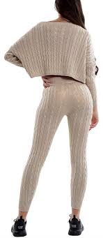 Refresh your wardrobe with our new season styles & asos exclusive brands. Womens Loungewear Cable Knitted Two Piece Co Ords Set Tracksuit Top Bottom 4 10 Ebay