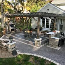 Grab a partner and some gloves to put together this cinder block bar. Top 60 Best Paver Patio Ideas Backyard Dreamscape Designs