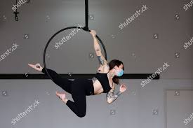 Ariel Dancer Lindsay Maxfield Rehearses Surgical Editorial Stock Photo