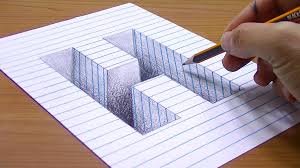How do i create an optical illusion effect in a drawing? How To Draw 3d Letter H 3d Trick Art A Photo On Flickriver