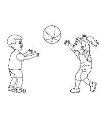 These free, printable summer coloring pages are a great activity the kids can do this summer when it. Coloring Pages Playing With Ball