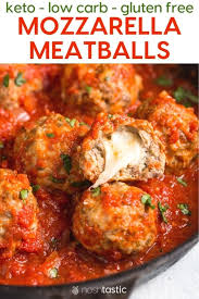 Keto Low Carb Mozzarella Stuffed Meatballs Recipe With Homemade Marinara Sauce That S So Much Better Low Carb Meatballs Keto Recipes Easy Keto Recipes Dinner
