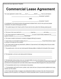 A lease of land for any business use, for example, plant or equipment storage or a scrap yard. 26 Free Commercial Lease Agreement Templates á… Templatelab