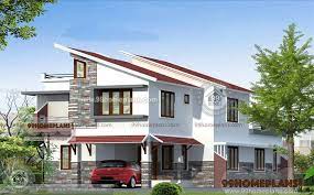 Sloping roof house designs are always popular and demanding one in kerala. Modern Slope House Plans Two Story Very Steep Sloping Home Designs