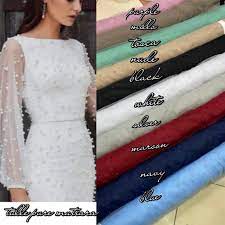 Kebaya modern berikut ini adalah pesanan salah satu customer rumah jahit jihan husna yang. Jual Tulle Pure Mutiara Tile Mutiara Polos Termurah Kain Tile Polos Mutiara Jakarta Pusat Sintyacolection Tokopedia