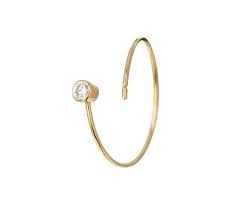Large Diamond Single Hoop Earring Hoop Earrings Single Earring Diamond