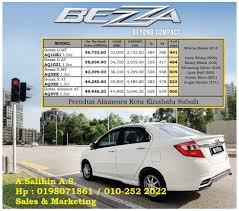 Perodua bezza,warna pilihan,model,varian dan harga terkini via. Harga Bezza 2018 Kereta Perodua Kota Kinabalu Sabah Facebook