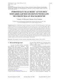Overview of holidays and many observances in malaysia during the year 2021. Pdf Indonesian Teachers Attitudes Towards Gifted Students With Low Ses From Malay Background