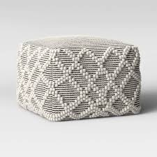 Black And White Ottoman Pouf Lory Pouf Textured Opalhouse Black Ottoman Pouf Ottoman Living Room Pouf Ottoman