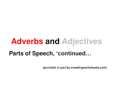 Activator S Homework Review Ppt Download In grammar, a part of speech is a linguistic category of words, which is generally defined by the syntactic or morphological behavior of the lexical item in question. activator s homework review ppt download