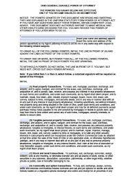 So, what is a durable power of attorney? Ohio Durable Financial Power Of Attorney Form Power Of Attorney Power Of Attorney