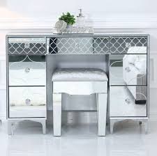 Large drawers of partitioned design: Zara 7 Drawer Mirrored Dressing Table 841 70 Go Furniture Co Uk