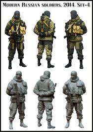 Modern Russian Soldier 2014 Set 4 1 35 Scale Resin Figure