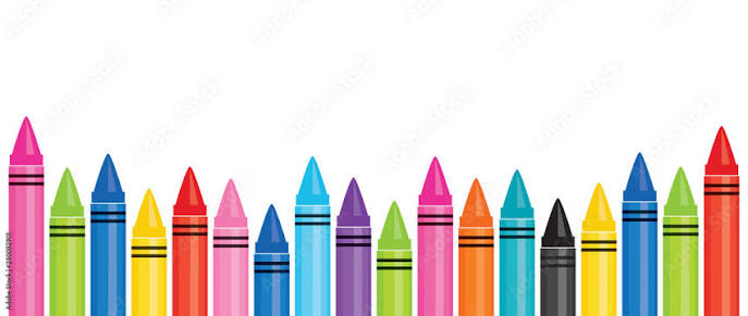Cute vector education banner with border of bright colored crayons on white background. Colorful template with copy space for website, flyer, social media, newsletter, sales promotion. Stock-vektor | Adobe Stock
