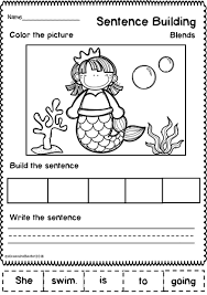Sentence Building Worksheets Set 1 Sentence Building Kindergarten Writing Sentence Building Worksheets