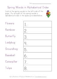 Spring Alphabetical Order Worksheet Alphabetical Order Worksheets Abc Order Worksheet Abc Order