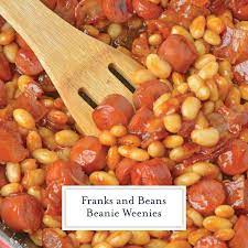 In a bowl, stir together the hot dogs, pork and beans, barbecue sauce, and brown sugar. Quick Stovetop Franks Beans Recipe Video Beanie Weenies