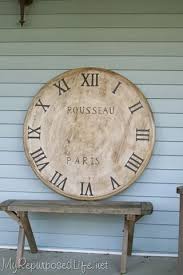 Faux Clock From A Table Top Pt 2 My Repurposed Life Rescue Re Imagine Repeat Repurposed Furniture Table Top Redo Furniture