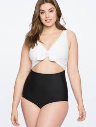 Colorblock One Piece Swimsuit With Tie Women S Plus Size Swimwear Plus Size Swimwear Plus Size Bikini