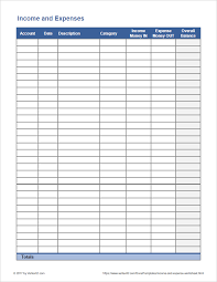 free printable income and expense worksheet pdf from