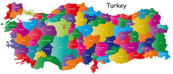 Map of turkey, satellite view. Map Of Turkey And Provinces Turkish Travel Blog